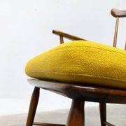 Mid-century rocking chair with new Kvadrat cushion by Børge Mogensen for FDB Møbler, 1960s.