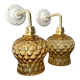 Set of two new electrified bubble glass sconces