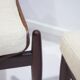 Pair of modernist Italian wooden accent chairs by Barovero.
