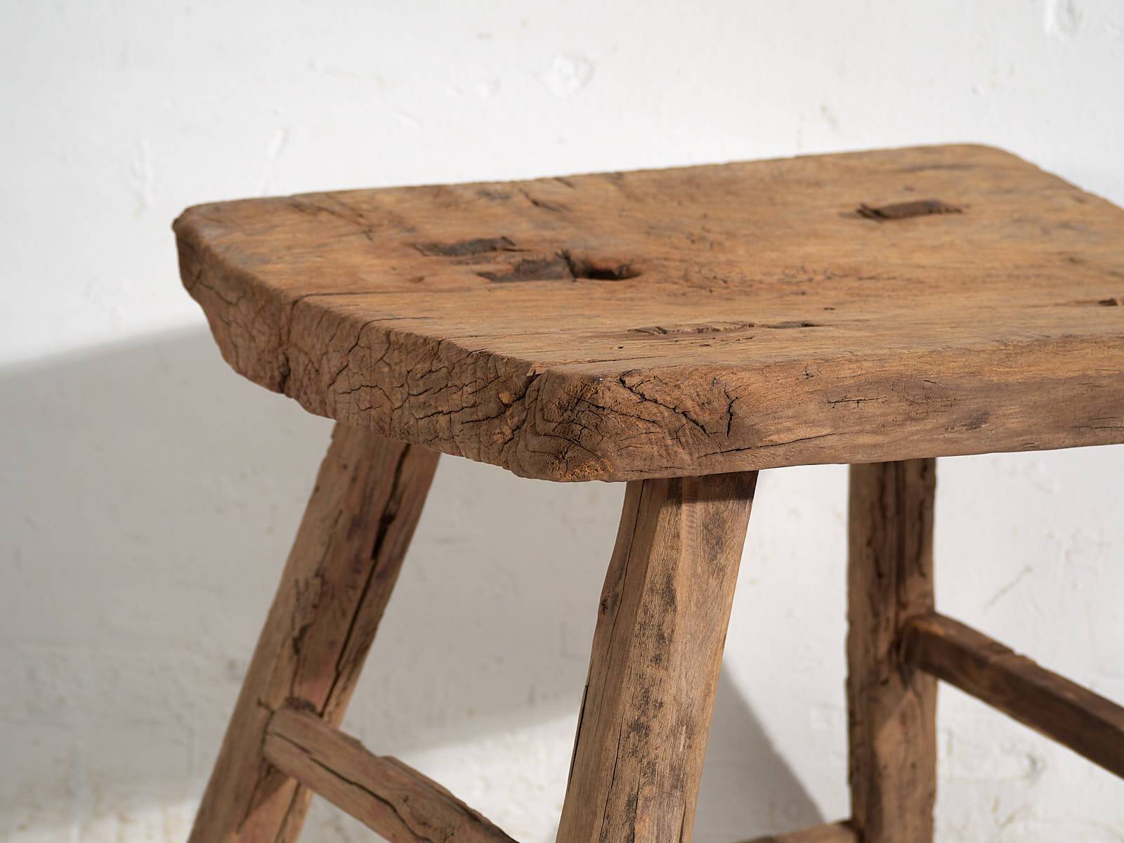 Antique wabi-sabi bedside table (c. 1900)