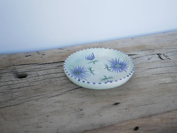 Assiette chardon vintage en céramique par Marie Madeleine Jolly