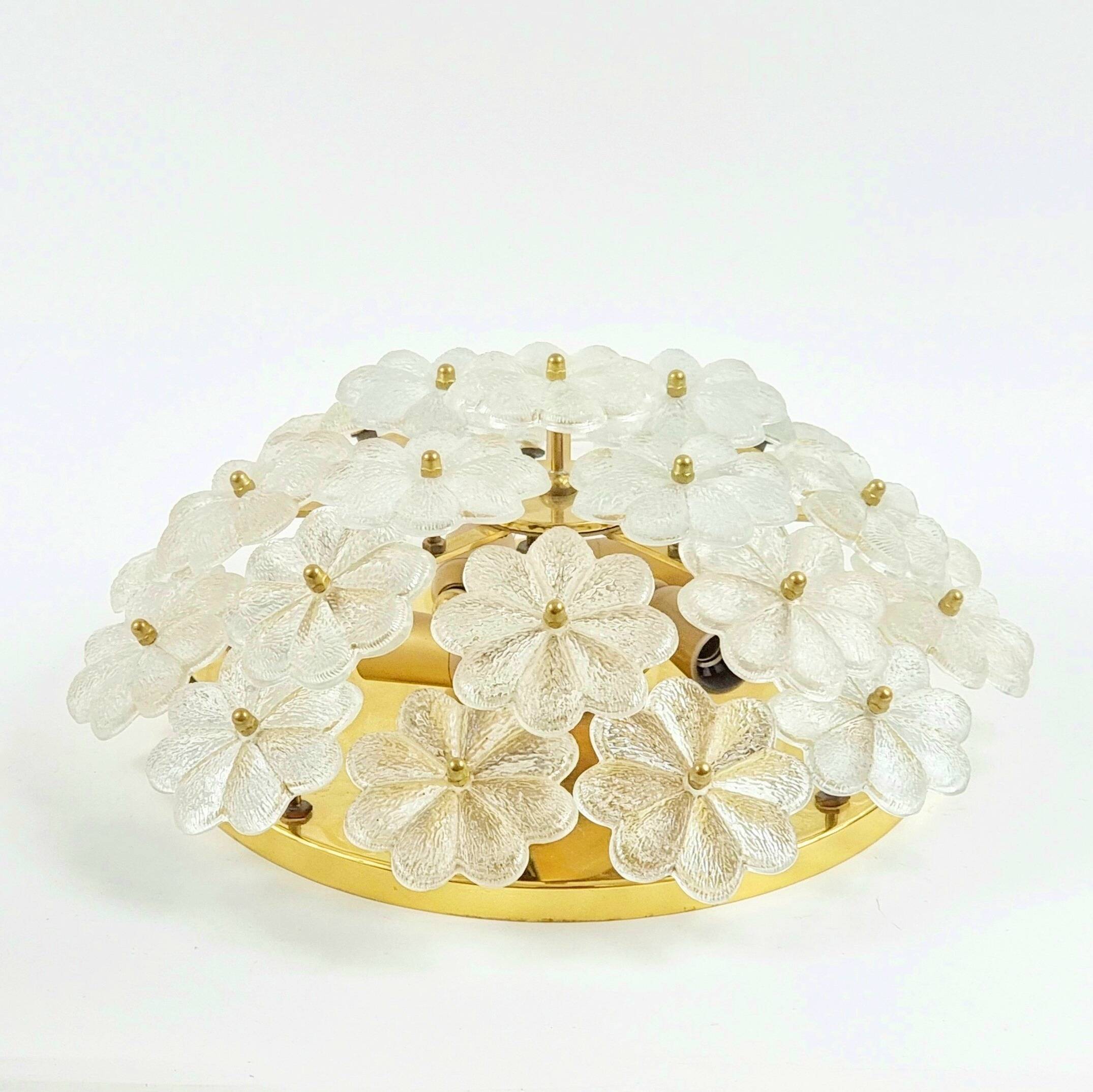 Mid-Century Murano Glass Ceiling Light by Ernst Palme for Palwa, 1960s