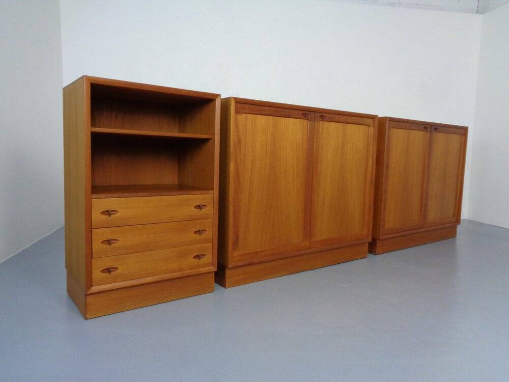 Large teak chest by H. W. Klein for Bramin, 1960s