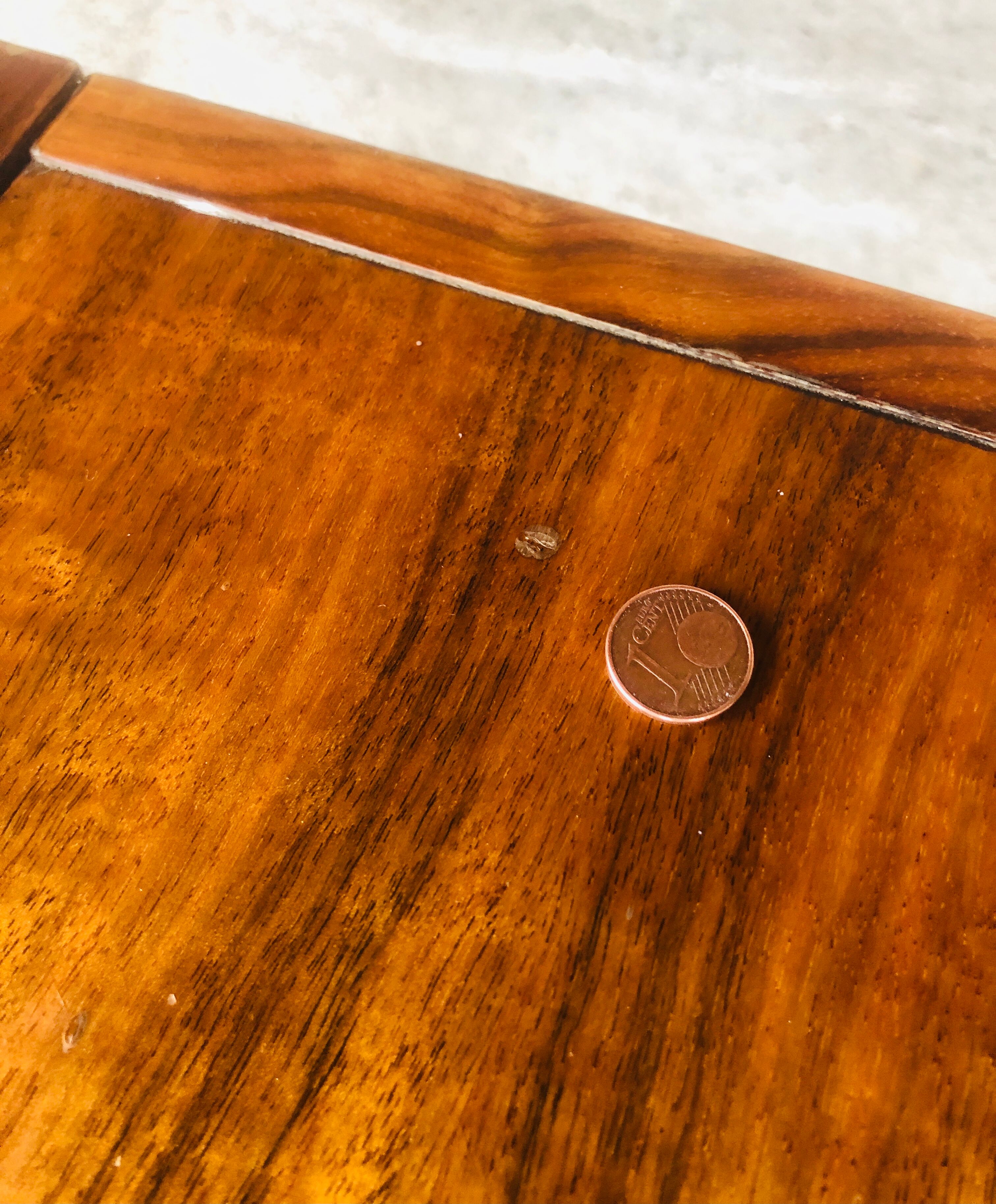 Console / Coiffeuse vintage en palissandre de Rio années 70