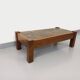 Vintage Brutalist Oak and Slate Coffee Table from the 60s-70s