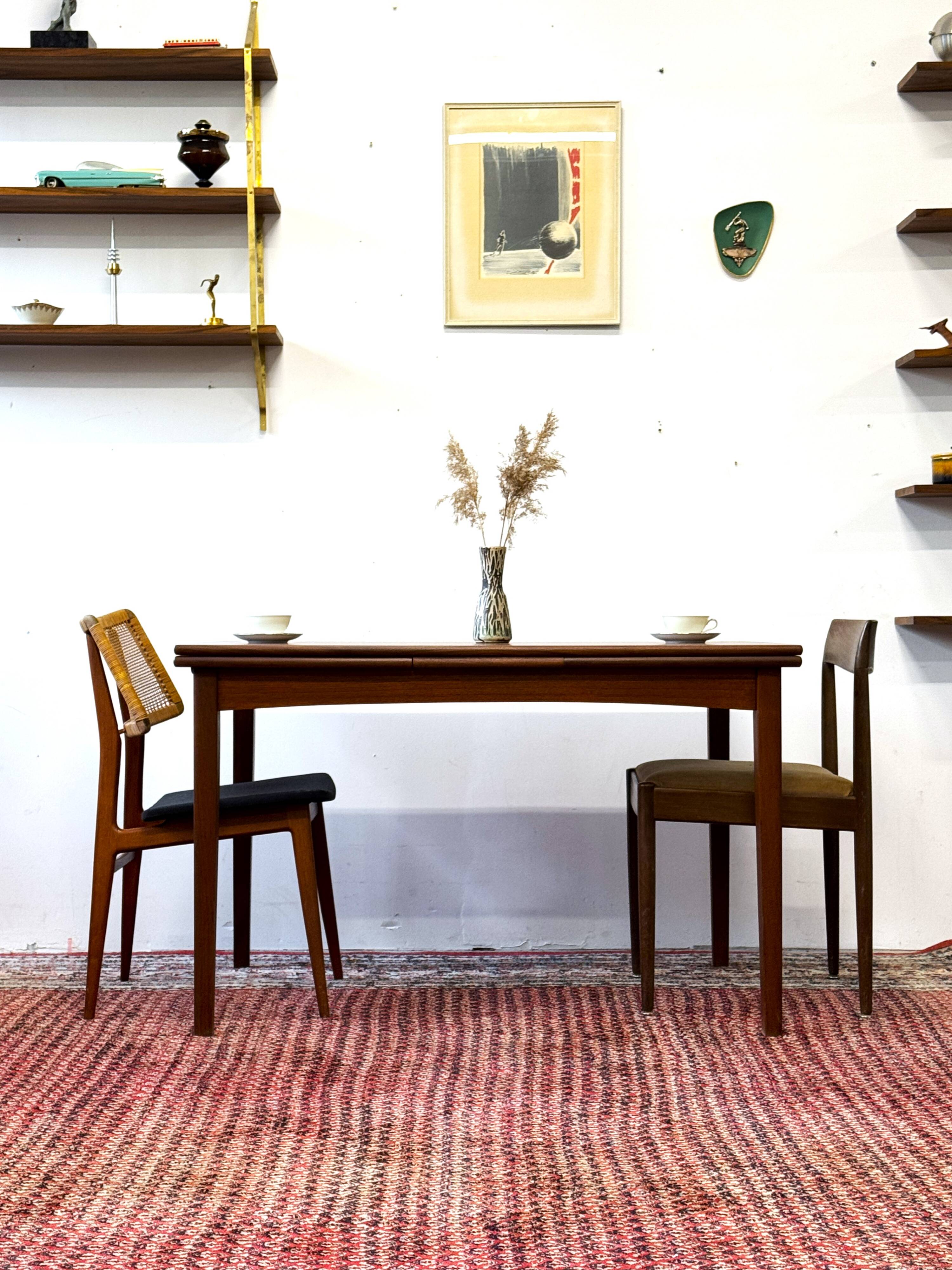 Extendable teak table, Denmark 60s/70s, vintage, mid 20th century