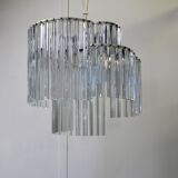 Trilobo pendant lamp in Murano glass by Venini, 1960s.