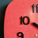 Vintage formica clock silent wall clock "red odo"
