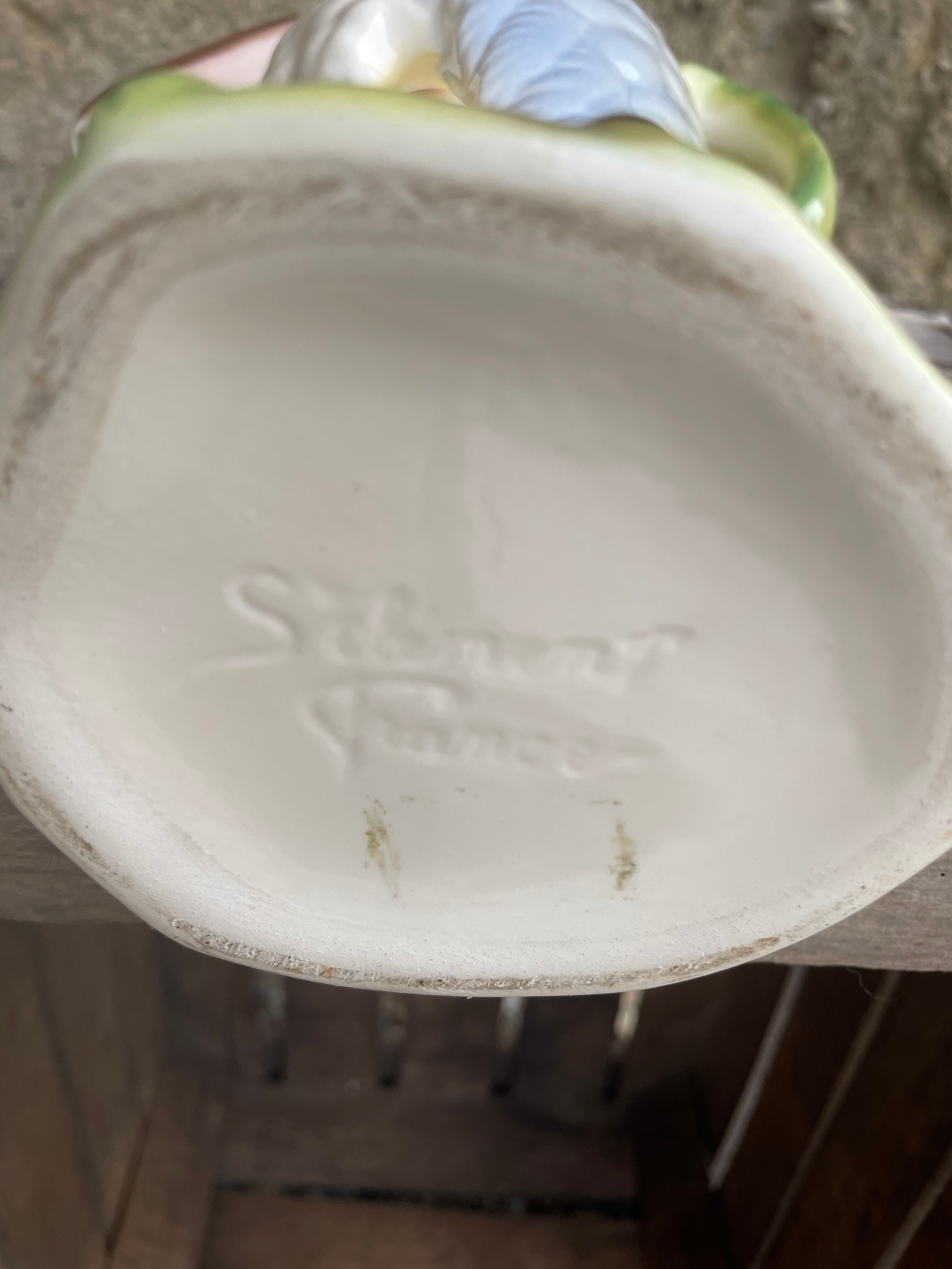 Pitcher barbotine stork