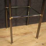 Italian design side table in metal and glass