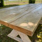 Table d’atelier en pin