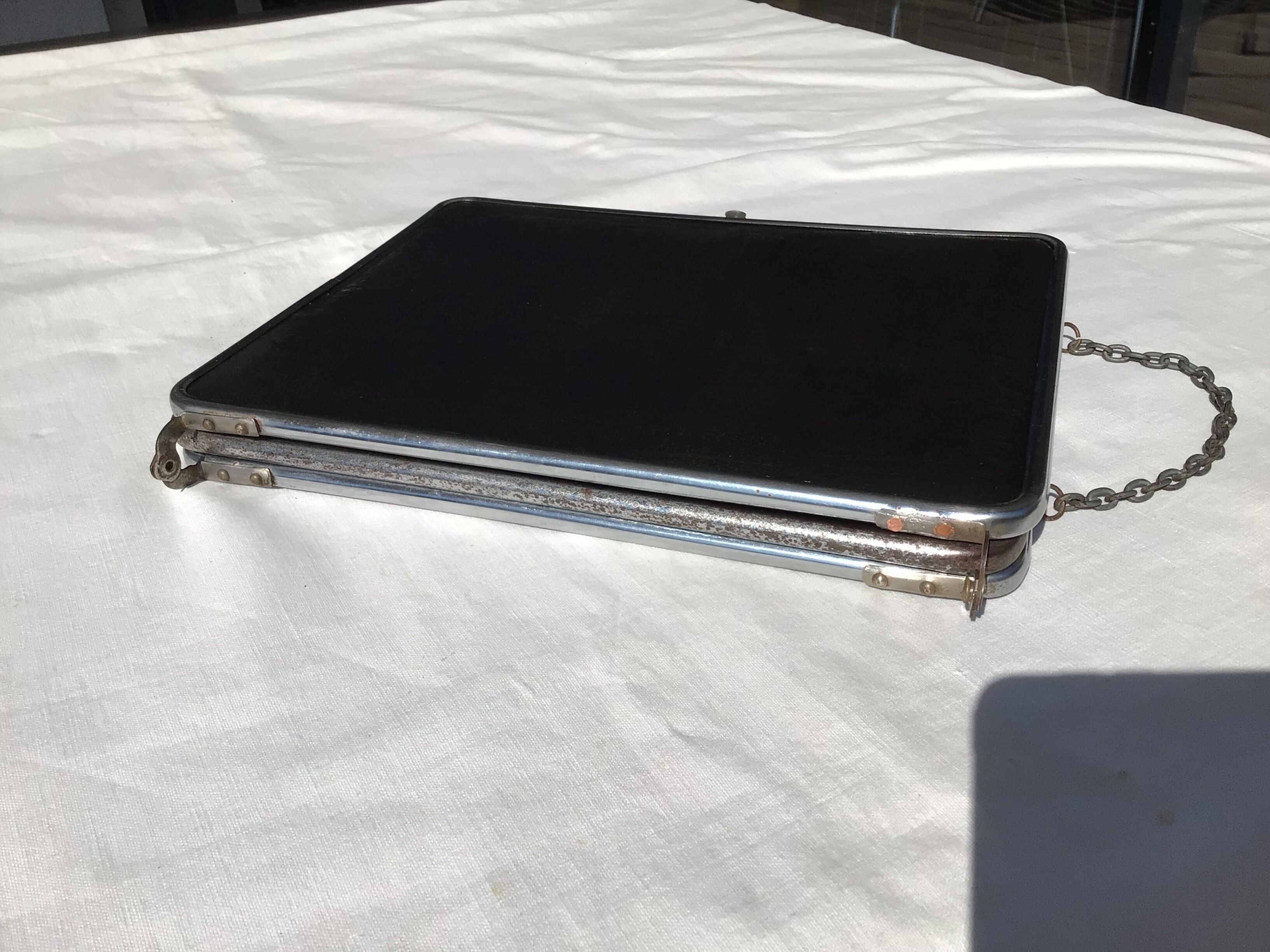 Triplet resaleable triple barber mirror back black varnish 69x27