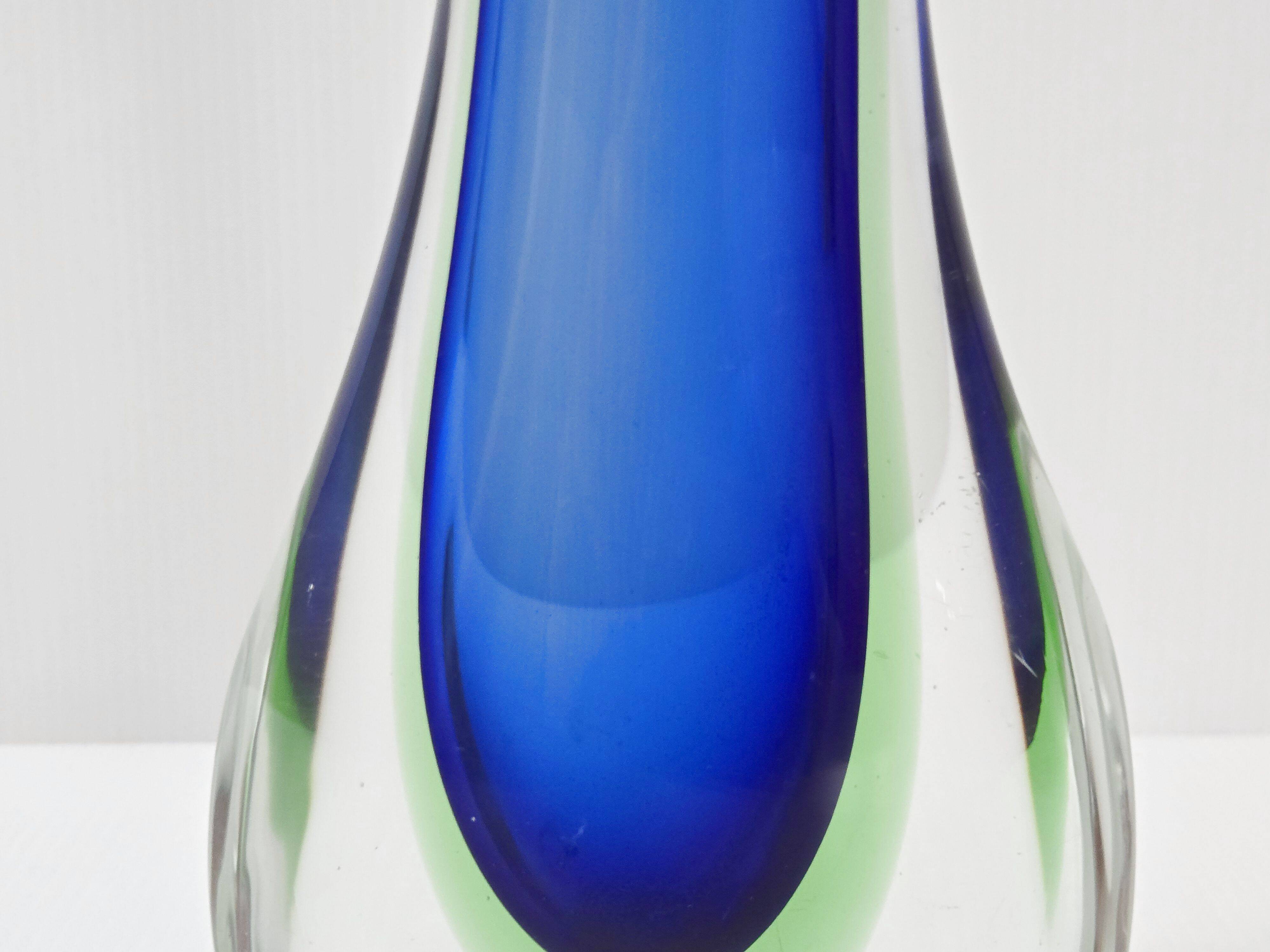 Vintage Murano glass vase Sommerso 1960