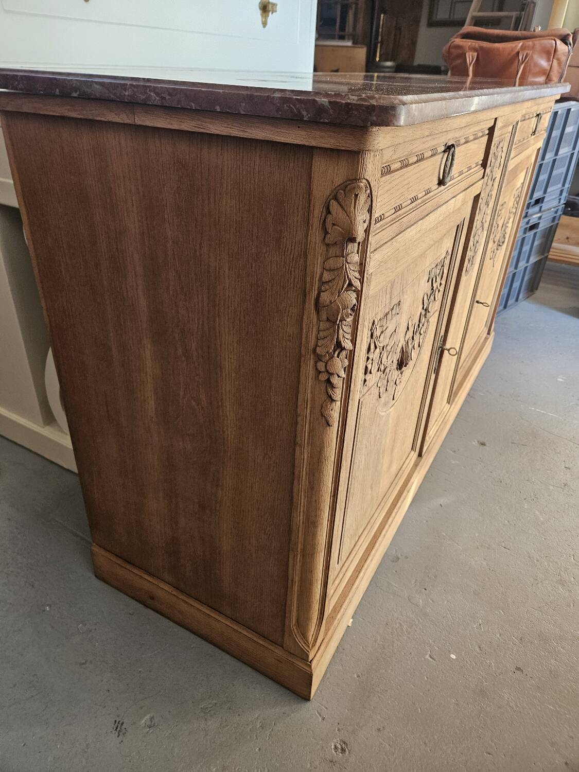 Low buffet with marble