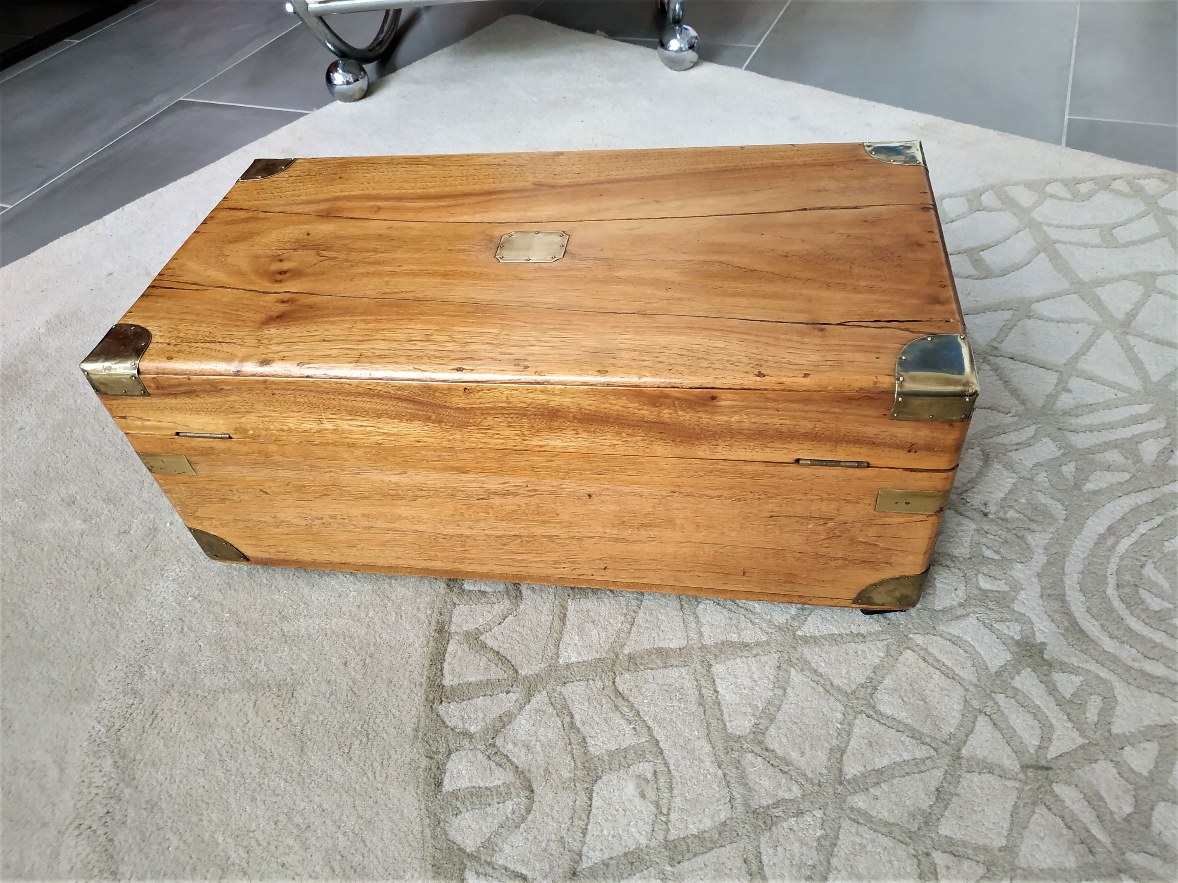 Small naval officer trunk in camphrier