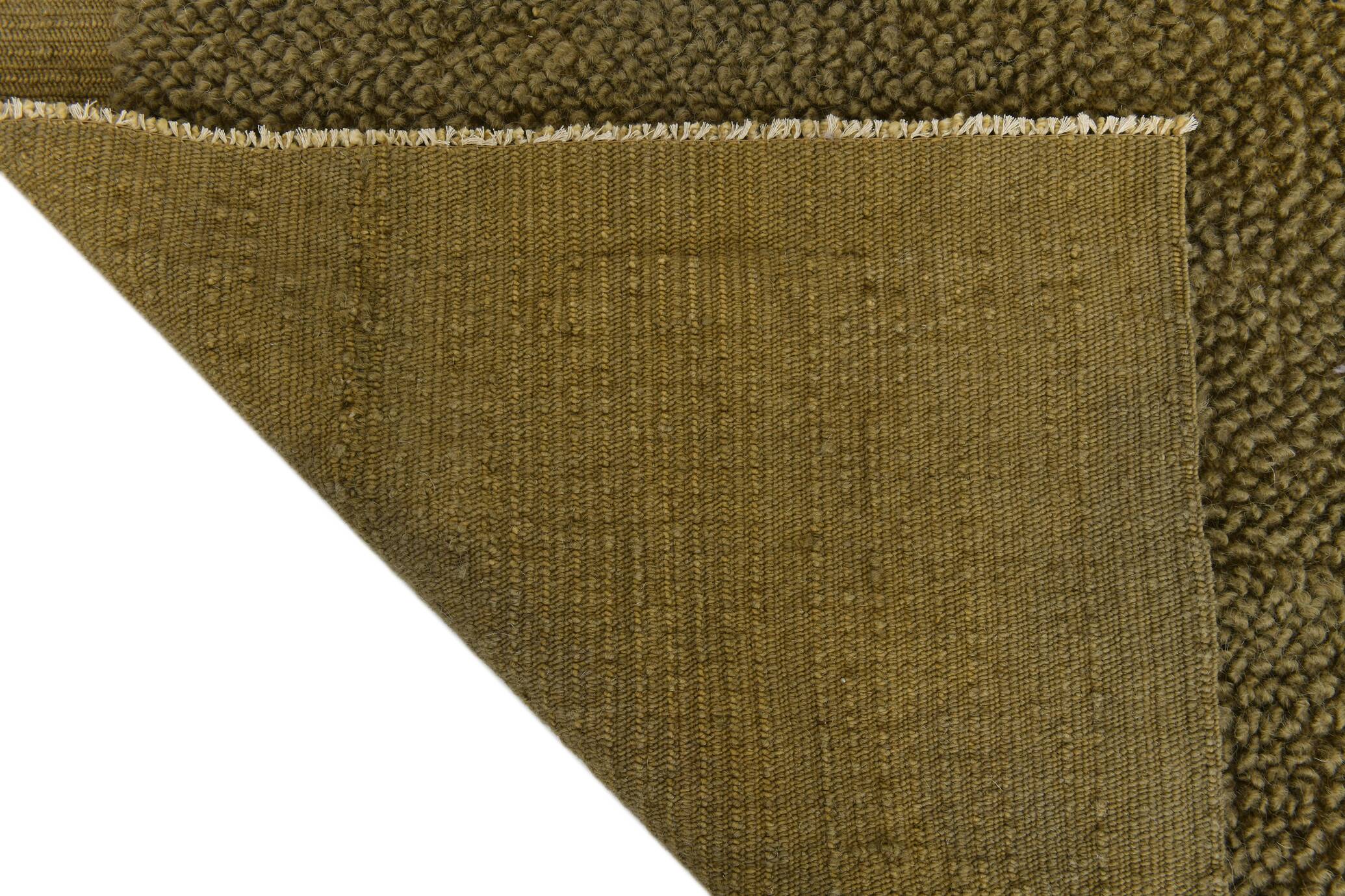 Large Handmade Army Green Kilim Rug, 224x303Cm