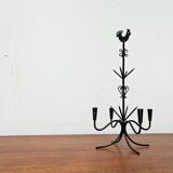 Mid-century Scandinavian metal candle holder by Gunnar Ander, 1960s.