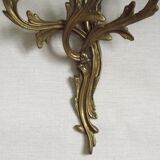 Magnificent Pair of French Antique Bronze Three-Light Acanthus Wall Sconces