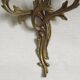 Magnificent Pair of French Antique Bronze Three-Light Acanthus Wall Sconces