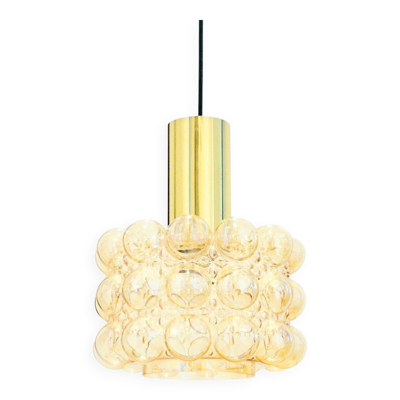 Lustre en verre bulle de l'ère spatiale du milieu du siècle par H. Tynell pour Limburg