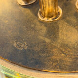 Venetian lustre in brown and yellow Murano glass, circa 1940.