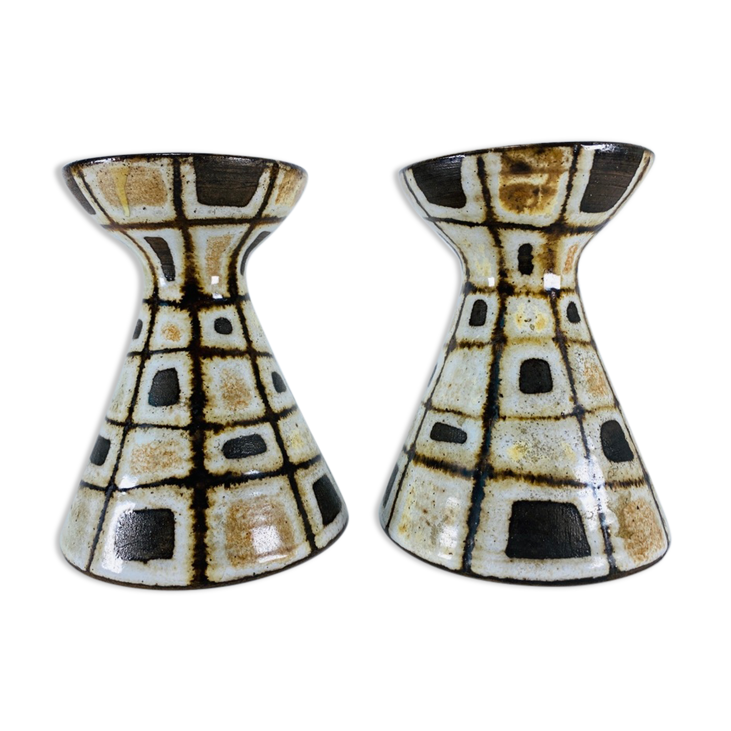 Candle holders x2 Vallauris Atelier du Vieux Moulin