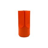 Studio Opi, space age orange ceramic vase, Gabbianelli Italy ca. 1960