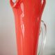 Vase, pichet verre Empoli orange année 70