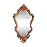 Miroir doré et rouge de marque Deknudt
