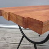 Table basse portique 1950 bois métal