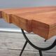 1950s wood and metal portico coffee table