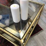 Bamboo imitation brass coffee table