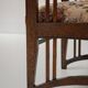 Fauteuil Art Nouveau en chêne avec revêtement floral, Belgique, années 1900