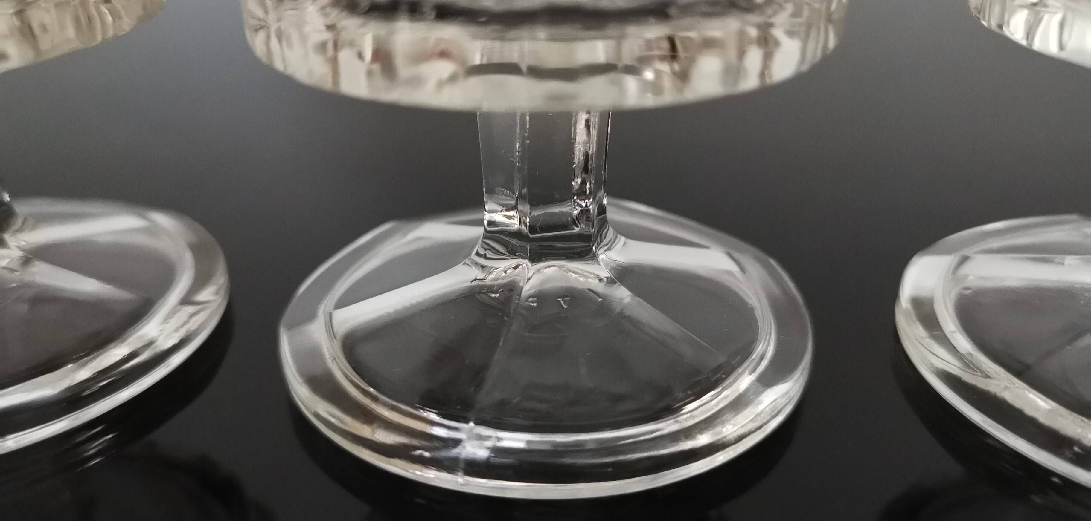 6 stemmed glasses Made in Italy