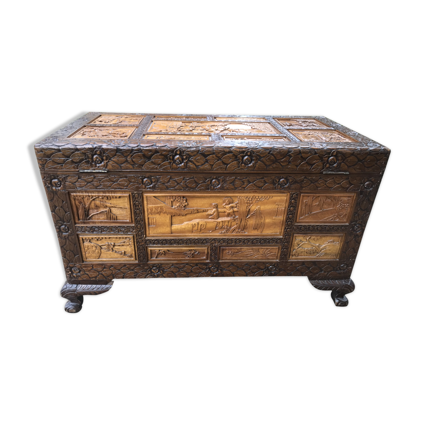 Indonesian sculpted chest