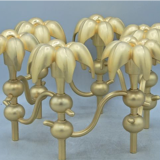 Candlestick 6 flowers in matte maiton