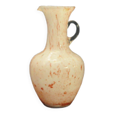 Vase en verre signé V.B Opaline Florence Italie