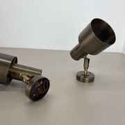 set of 2 Brass Spot elements ceiling wall Lights by OMI Lighting Germany, 1970s