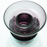 Vase violet scandinave en verre
