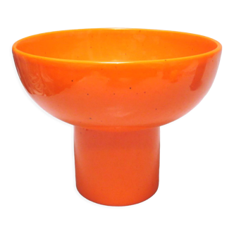 Vase en céramique orange Italie Années 60