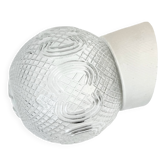 Applique murale vintage en porcelaine blanche, années 1970