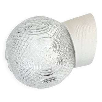 Vintage White Porcelain Wall Light, 1970s