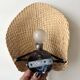 Woven rattan wall light in the style of Igno Maurer, design from the 1970s.