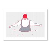 Illustration A4 naiade no. 2/8 bretagne baigneuse mer