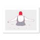 Illustration A4 naiade no. 2/8 bretagne baigneuse mer