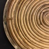 Round rattan and brass underside, 1960
