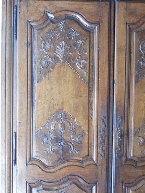 Wardrobe carved doors, 18th century era
