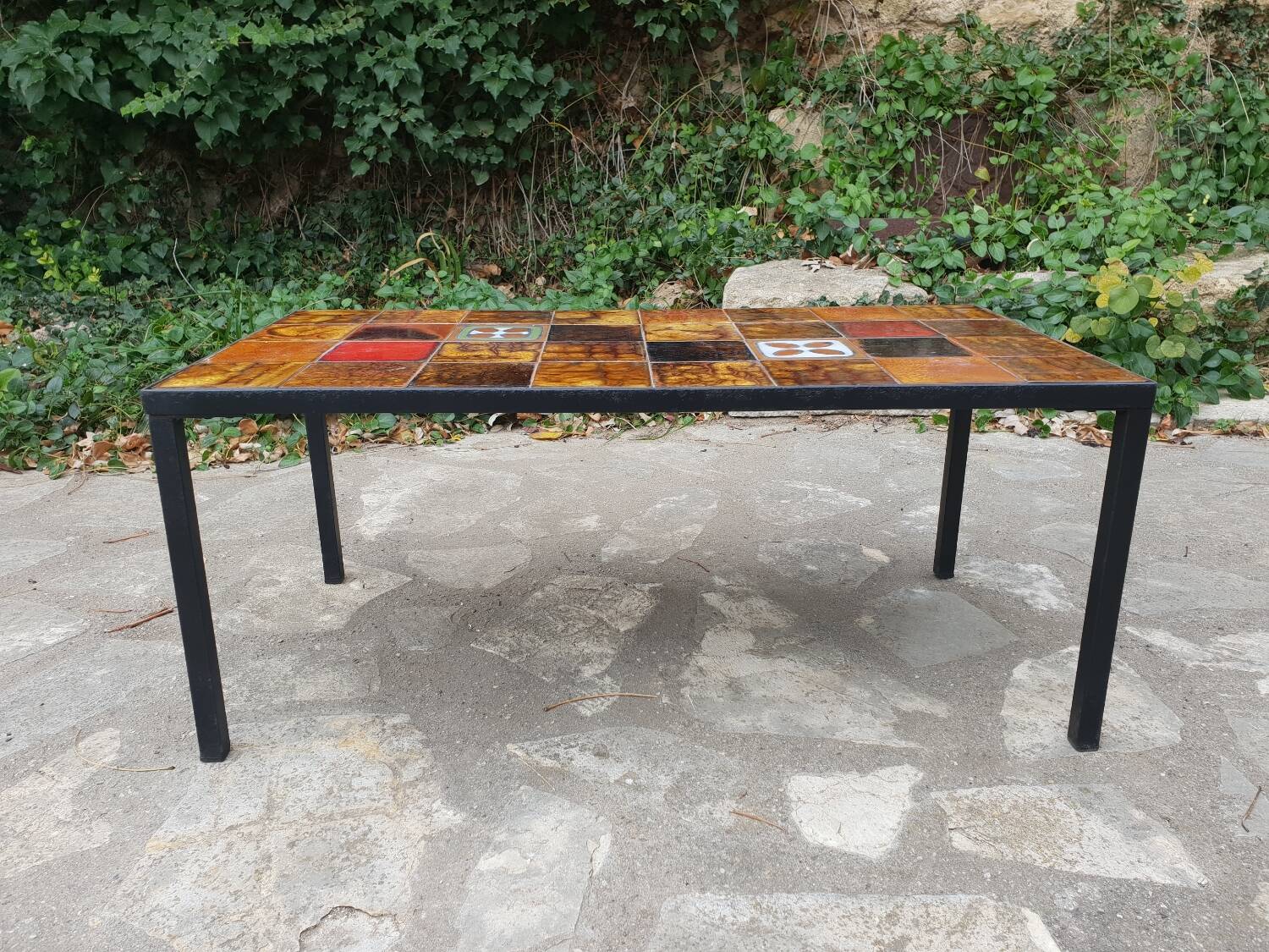 Vallauris ceramic coffee table 1970