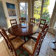 Set of 8 solid varnished oak chairs in excellent condition