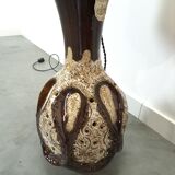 Lampe en céramique marron de Besigheimer Leuchten avec base éclairée